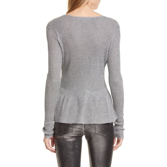 💕VERONICA BEARD💕 Esmerelda V-neck Pullover Grey - Picture 8 of 16